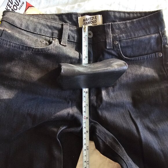 Naked & Famous The Crop Skinny Jeans - 2018 - Black Power Stretch - Sz 27 - NWT - Picture 15 of 16